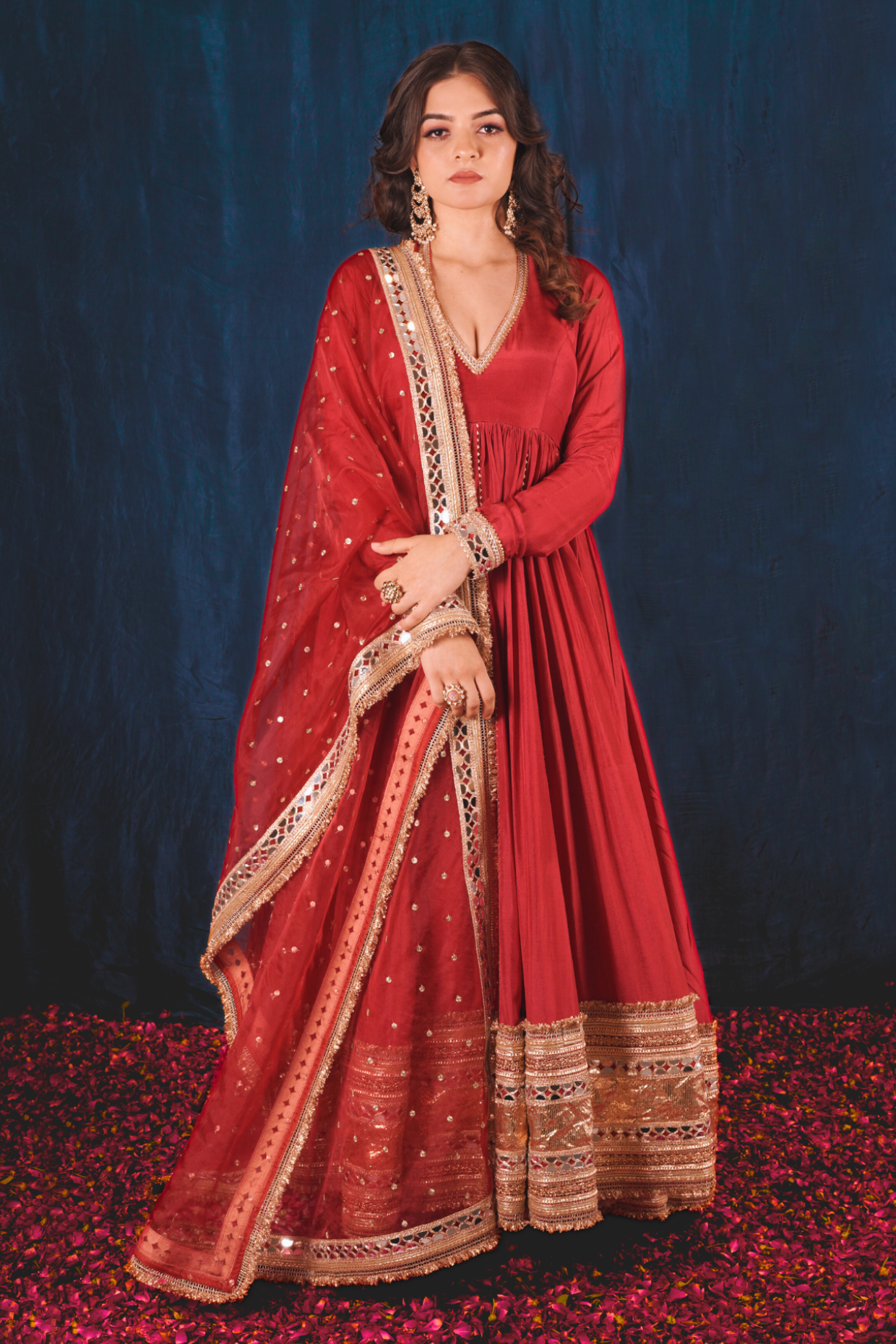 Anarkali with heavy dupatta online sale